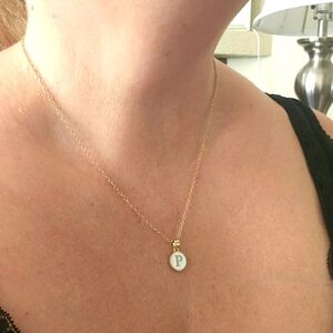 Adorable necklace with letter "P"